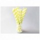 Yellow twisted straws (96 pcs)