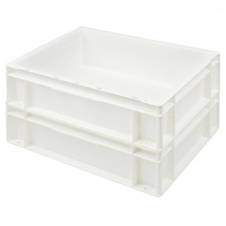 Europe solid stackable container white 400 x 300 mm 6,4 L