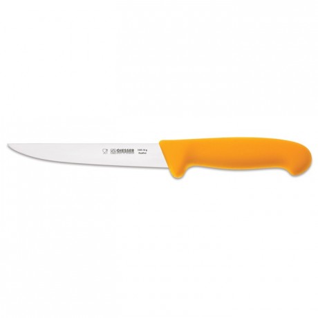 Couteau à désosser manche jaune lame droite L 160 mm