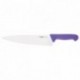 Couteau de cuisine manche violet L 260 mm