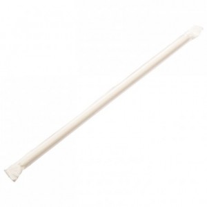 White packed paper straws (250 pcs)