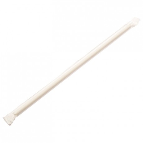 White packed paper straws (250 pcs)
