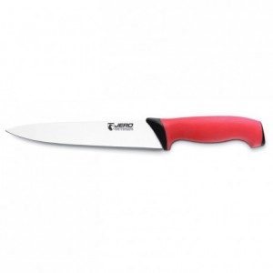 Couteau de cuisine Ecoline manche rouge L 200 mm