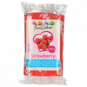 Pâte à sucre goût fraise FunCakes 250 g