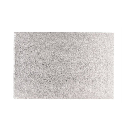 Semelle épaisse à gâteau PastKolor argentée rectangle 40 x 30 cm