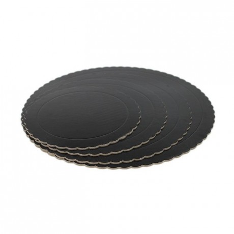Semelle fine à gâteau PastKolor noire ronde Ø25 cm