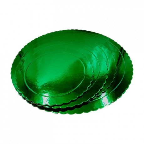 Semelle fine à gâteau PastKolor verte ronde Ø30 cm