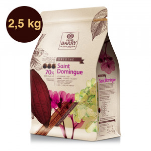 Santo Domingo Origin 70% Dark chocolate couverture 2,5 kg