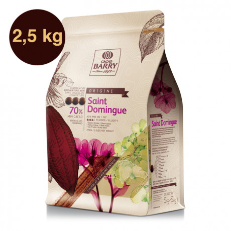 Santo Domingo Origin 70% Dark chocolate couverture 2,5 kg