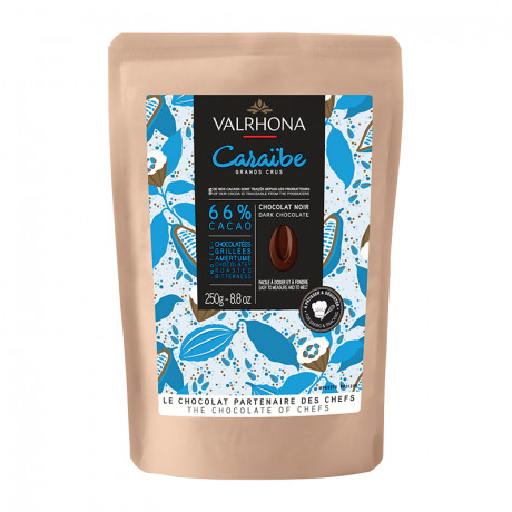 Caraïbe 66% chocolat noir de couverture mini bloc 250 g