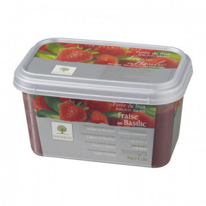 Strawberry basil frozen purée Ravifruit 1 kg