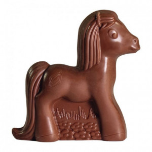Moule poney 110 mm en polycarbonate pour chocolat