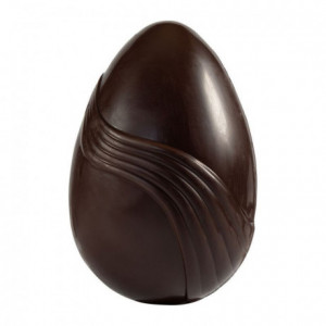 Polycarbonate 150 mm draped egg mold for chocolate