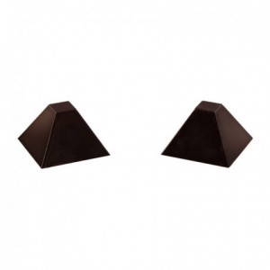Moule 28 pyramides carrées en polycarbonate pour chocolat