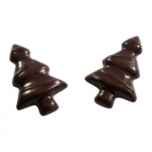 Moule 12 mini-sapins en polycarbonate pour chocolat