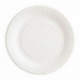 White bioline cardboard plate Ø 180 mm (1000 pcs)