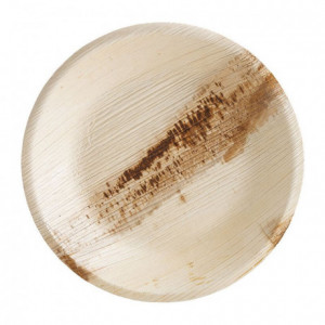 Round flat palm leaf plate Ø 180 mm (100 pcs)