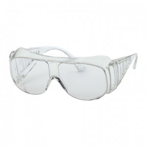Pair of transparent protective glasses