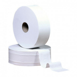Rouleau de papier hygiénique jumbo 320 m 1600 feuilles prédécoupées 200 x 90 mm (lot de 6)