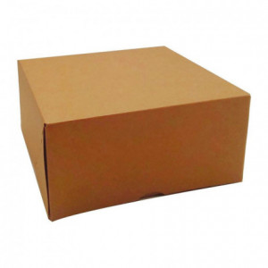 Boîte à entremet kraft brun 250 x 250 x 80 mm (lot de 50)