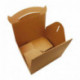 Box with handle brown kraft 180 x 160 x 70 mm (50 pcs)