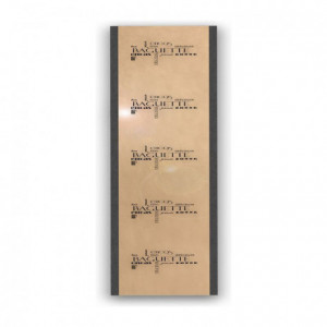 Sac 3-4 baguettes kraft brun imprimé noir 190 x 70 x 420 mm (lot de 1000)