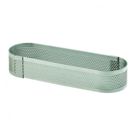 Stainless steel perforated oblong 24 x 8 cm H 2 cm - MF