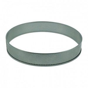 Stainless steel perforated circle Ø 16 cm H 3.5 cm - MF
