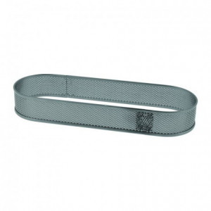 Stainless steel perforated oblong 20 x 7 cm H 3.5 cm - MF