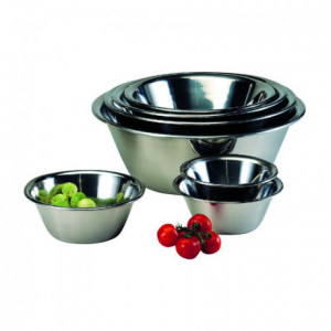 Flat-bottom pastry mixing bowl stainless steel Ø 28 cm - MF
