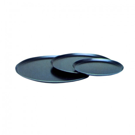 Round blued sheet metal plate Ø 34 cm - MF