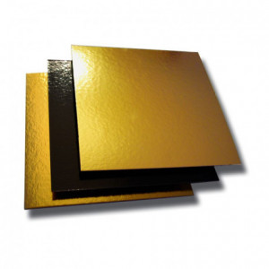 Gold and black square 18 cm (set of 50) - MF