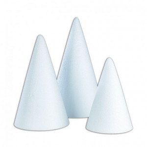 Polystyrene cone Ø 20 cm H 40 cm - MF