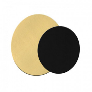 Gold and black round Ø 32 cm (set of 100) - MF
