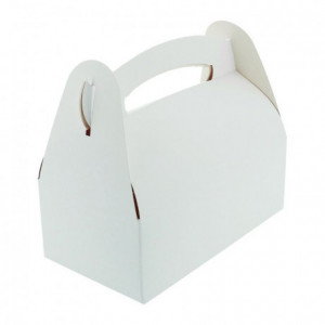 White box with handle 18 x 10 cm (set of 50) - MF