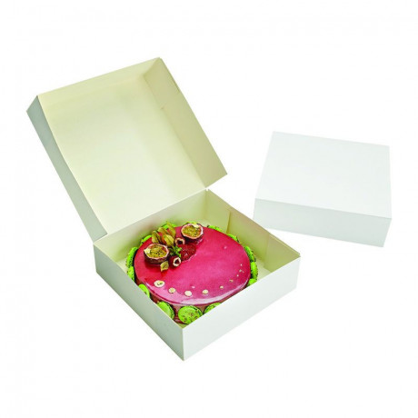 White catering box 60 x 40 cm H 10 cm (set of 25) - MF