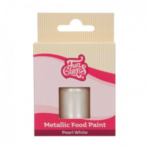 Peinture alimentaire FunCakes Pearl White 30 mL