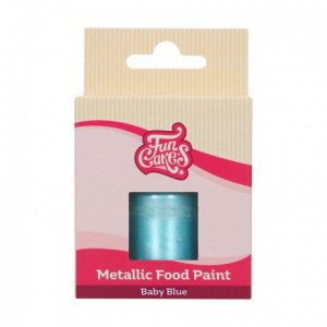 FunCakes Metallic Food Paint Baby Blue 30 ml