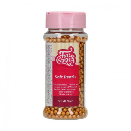 FunCakes Soft Pearls Small Gold 70 g