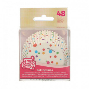 Caissettes à cupcakes FunCakes confettis 48 pièces