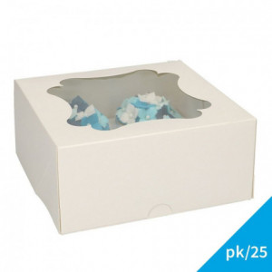 FunCakes Cupcake Box 4 - Blanco pk/25