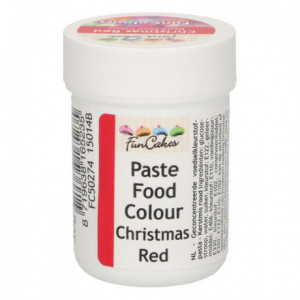 FunCakes FunColours Paste Food Colour - Christmas Red 30g
