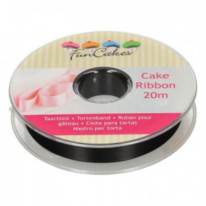 FunCakes Cake Ribbon -Black- 15mmx20m