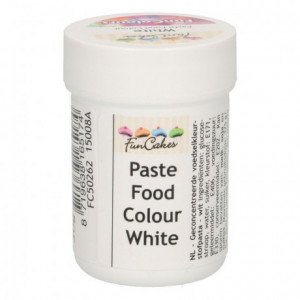 FunCakes FunColours Paste Food Colour - White Snow 30g
