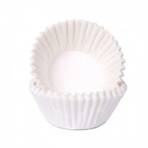 House of Marie Chocolate Baking Cups White pk/100