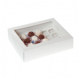 House of Marie Mini Cupcake Box 24 - White pk/2