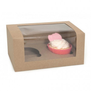 House of Marie Cupcake Box 2 - Kraft pk/3