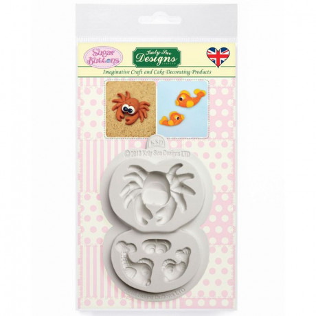 Katy Sue Mould Sugar Buttons - Crab and Fish