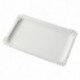 Assiette cartonnée rectangulaire blanche 130 x 200 mm (lot de 1500)