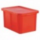 Container with lid 55 L red